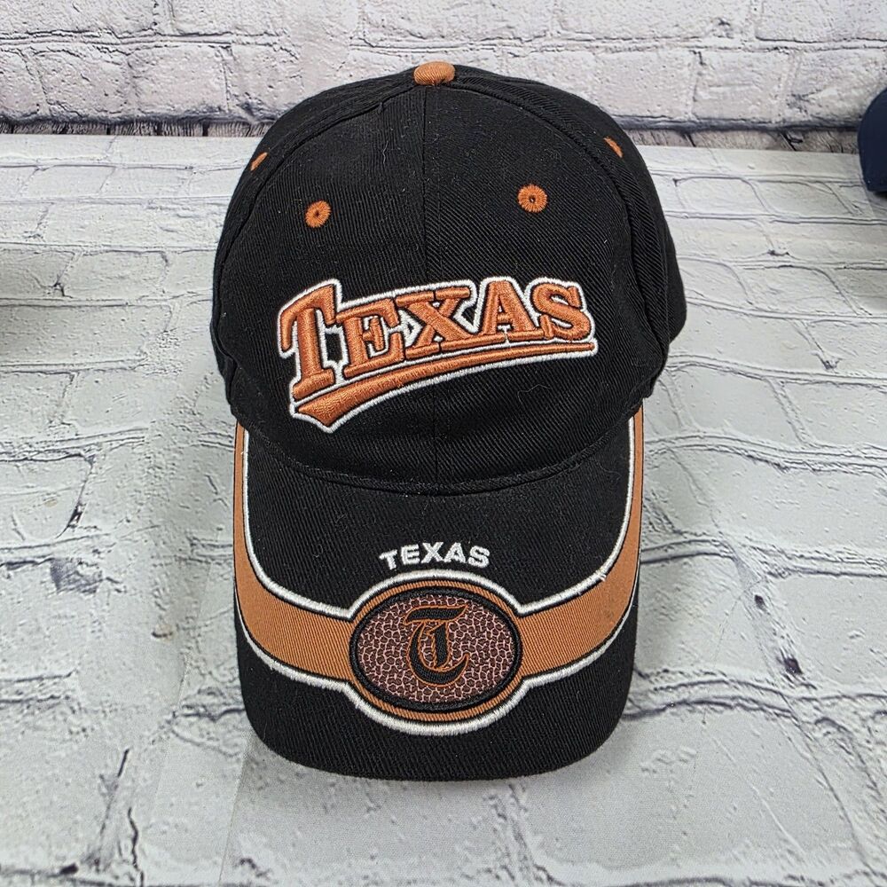 Vtg Texas Longhorns Black & Orange Cap